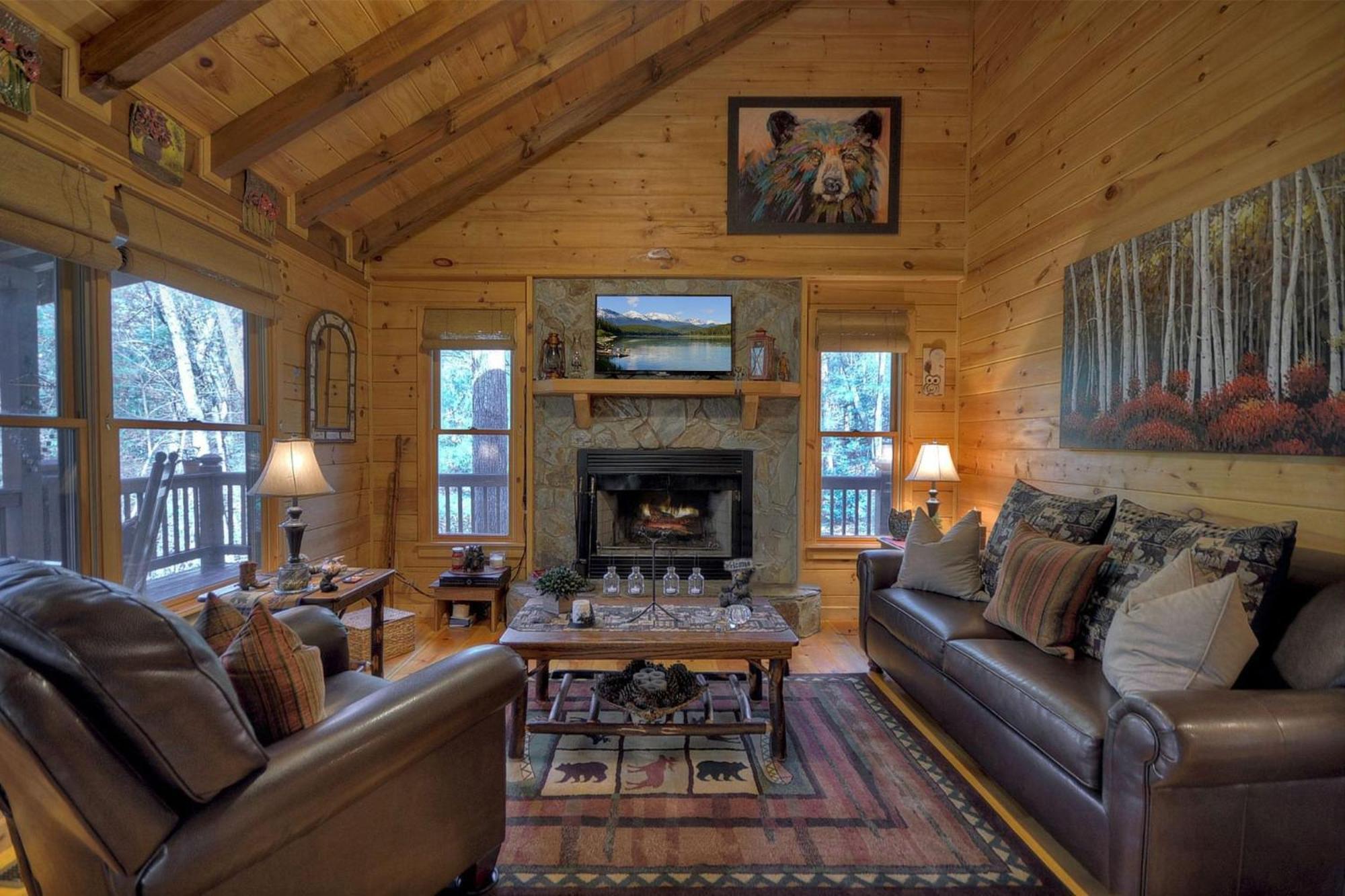 Knotty Pines Pet-Friendly Gas Fireplace Plus A Firepit Cherry Log 外观 照片